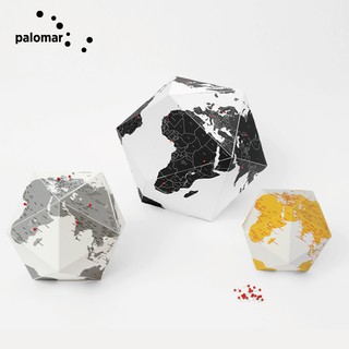 【palomar】立體地圖球 (台灣現貨) 三色三尺寸 紙製 世界 國家 地球儀