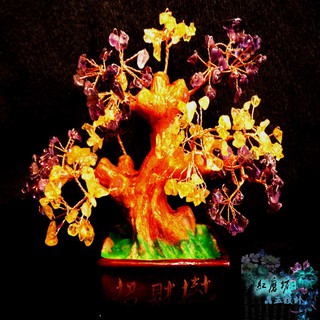 【紅磨坊】水晶 招財樹 水晶招財樹 天然五行水晶招財樹 搖錢樹 水晶擺件 招財開運 納福 Ruby 24YPU