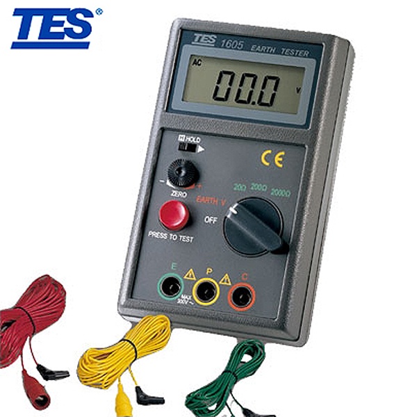 【含稅店】 TES 泰仕 TES-1605 接地電阻器 接地電阻計 大地電壓 接地電阻 數位 數字 TES1605