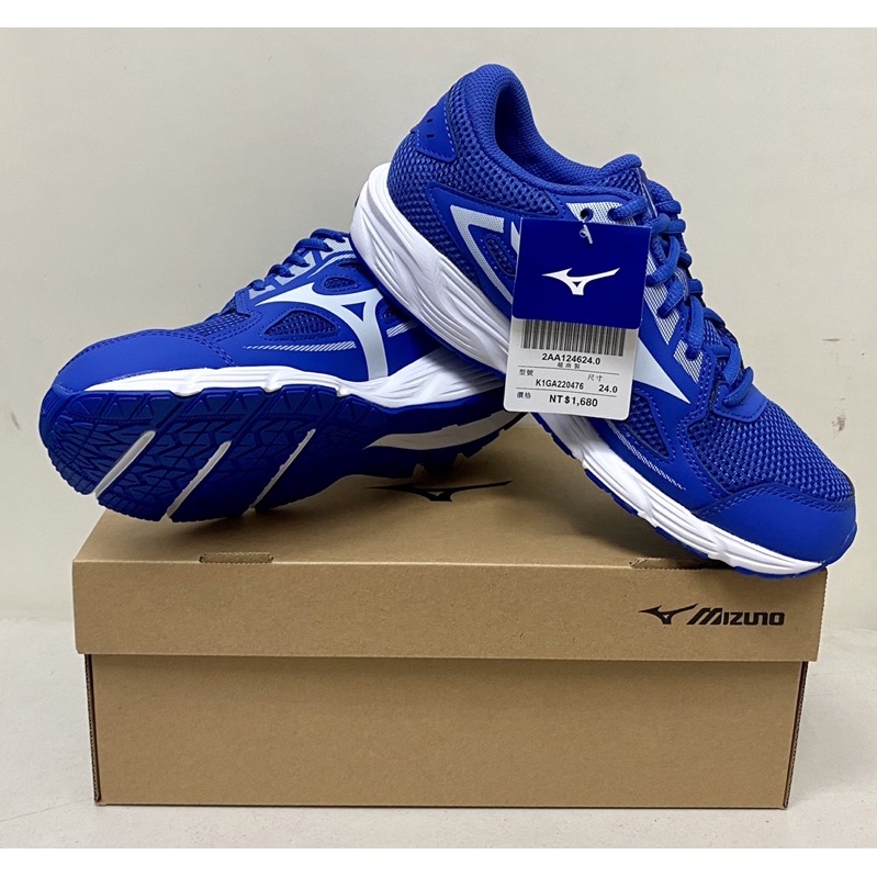 MIZUNO SPARK 7 美津濃 女 藍白 慢跑鞋 一般楦 經典款 (K1GA220476)