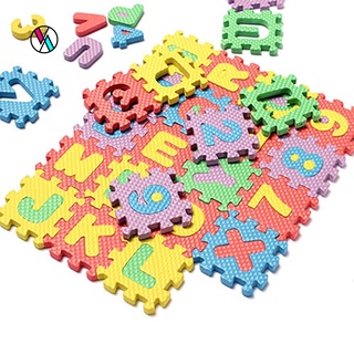 36 件/套兒童兒童新奇字母數字 EVA 拼圖泡沫教學墊玩具