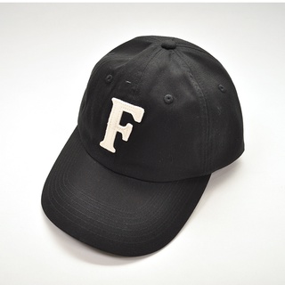 日本Felco TWILL BB CAP 斜織紋厚挺復古F字母棒球帽-黑色