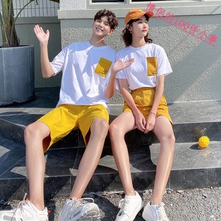 【COUPLE】🎁🎁不一樣情侶裝夏裝T恤2022新款潮流夏季網紅小眾套裝