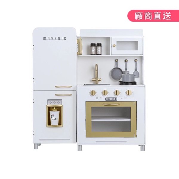 Teamson小廚師梅菲爾復古經典玩具聲光廚房(附11配件)【小三美日】禁空運／限宅配／無貨到付款DS007587