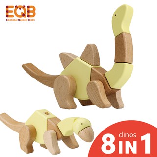 韓國EQB 益智旋轉積木組 -8in1長頸龍 木頭玩具 兒童節 聖誕禮物
