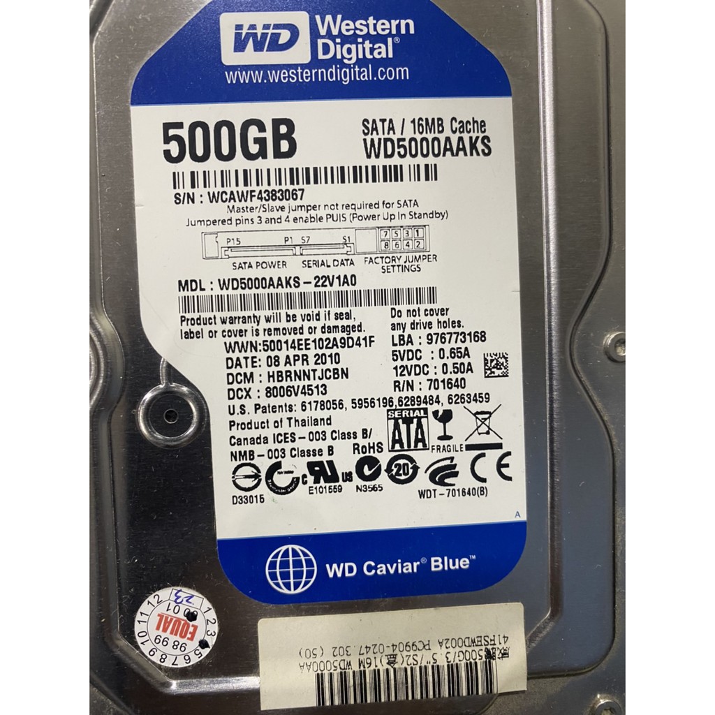 500G硬碟 1TB硬碟 WD硬碟 二手硬碟 舊電腦拆下 HDD硬碟