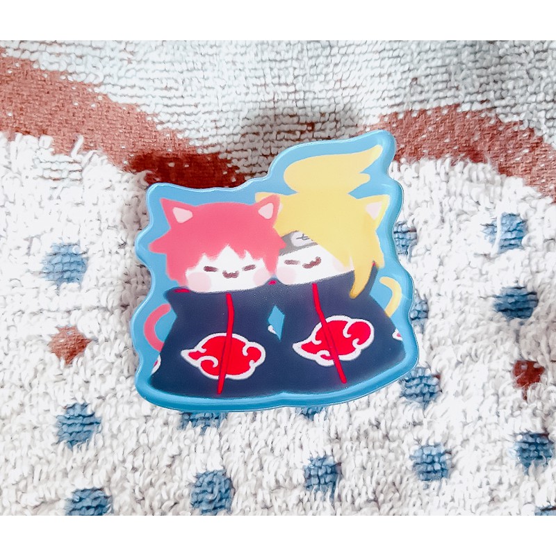 【自宅通販】火影忍者 蠍迪 藝術組 貓貓 蠍 迪達拉 地達羅 曉 同人壓克力別針