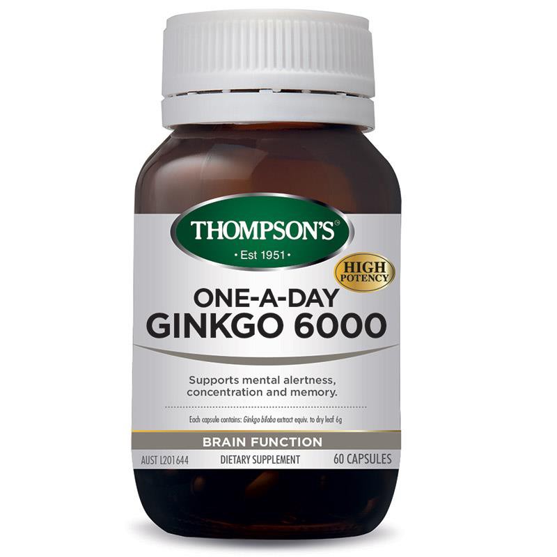 紐西蘭湯普森Thompson's Ginkgo 銀杏精華膠囊 6000mg  60顆