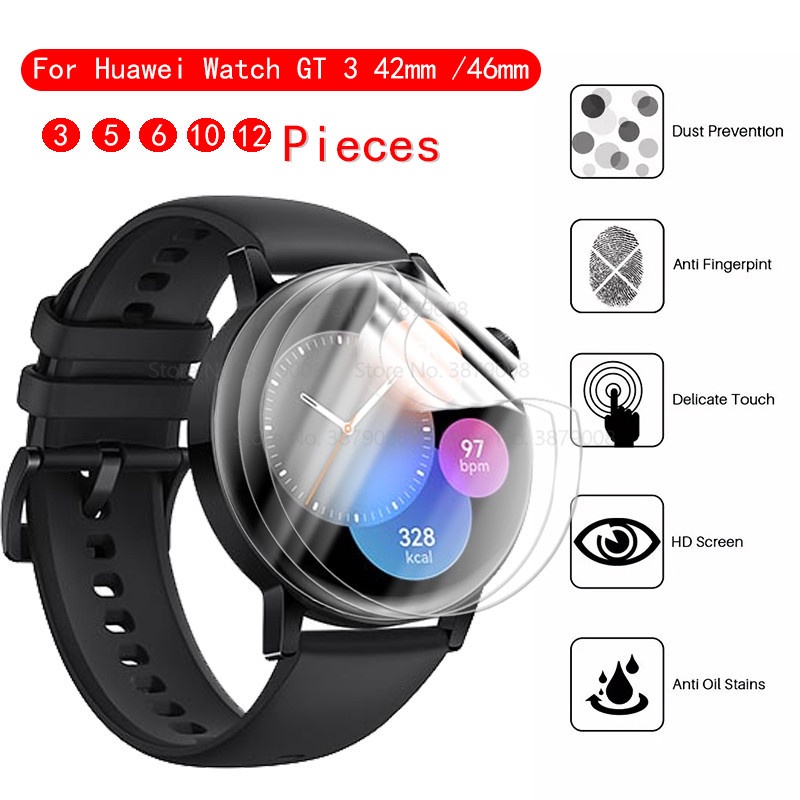 Huawei watch GT 3 gt2e GT 2 Smartwatch 屏幕保護膜水凝膠保護膜華為手錶 3 膜保護