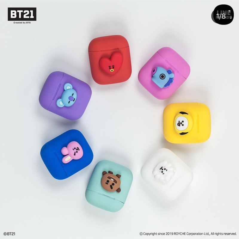 Bt21 Airpod 耳機殼耳機套bts 防彈少年團防彈週邊周邊保護套耳機baby 蝦皮購物