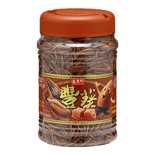 盛香珍焦糖香瓜子桶730G【愛買】