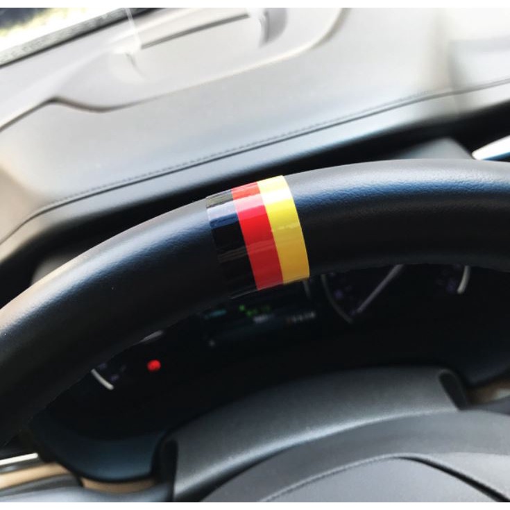 沛恩精品 國旗方向盤汽車貼膜 改裝方向盤貼 個性三色標貼 適用BMW X1 X2 X3 X4 X5 X6 X7