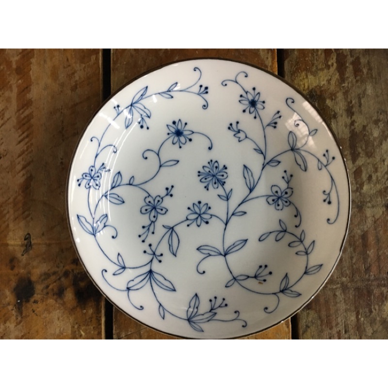 日本食器 日本輕量瓷藍花盤 蝦皮購物