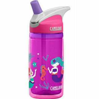 免運~贈手工手提水壺袋~ 美國 CAMELBAK 400ml eddy 兒童吸管雙層隔溫運動水瓶 海洋公主