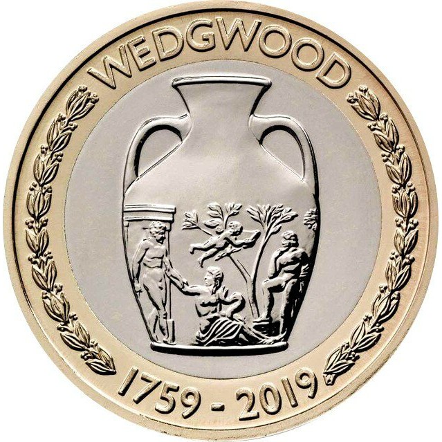 2019 英國 Wedgwood 瑋緻活 瓷器 營運260周年 2英鎊 收藏紀念幣 官方套幣卡裝