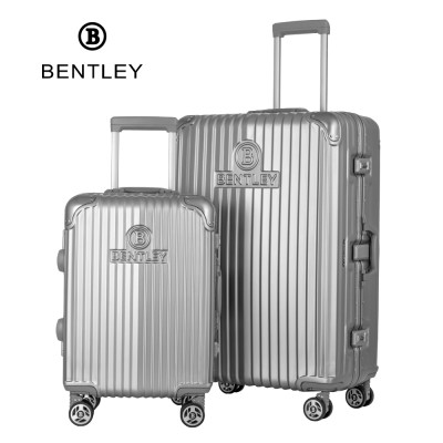 全新～BENTLEY 29吋+20吋 PC+ABS 升級鋁框拉桿輕量行李箱 二件組-銀