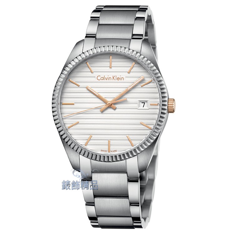 Calvin Klein CK K5R31B46手錶alliance摯愛光年 藍寶石玻璃 白面玫金時標 男錶【錶飾精品】