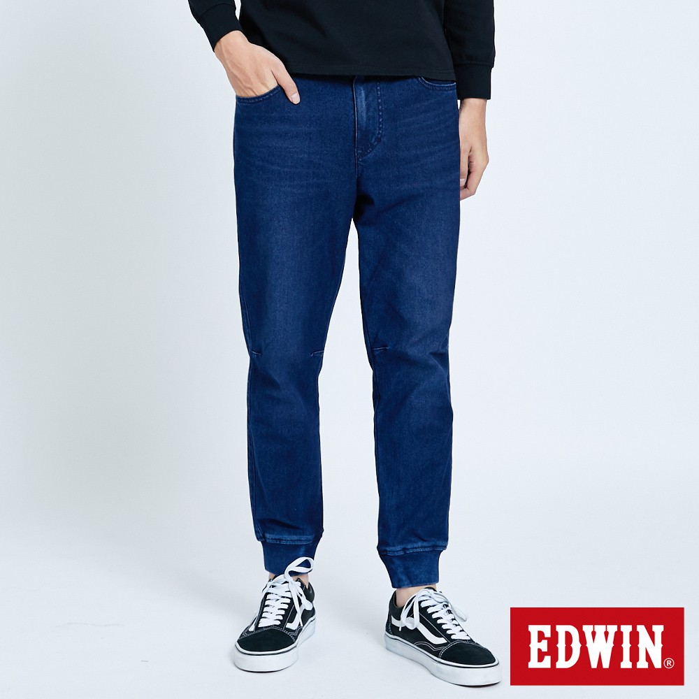 EDWIN 迦績 EJ6透氣運動束口牛仔褲(石洗綠)-男款