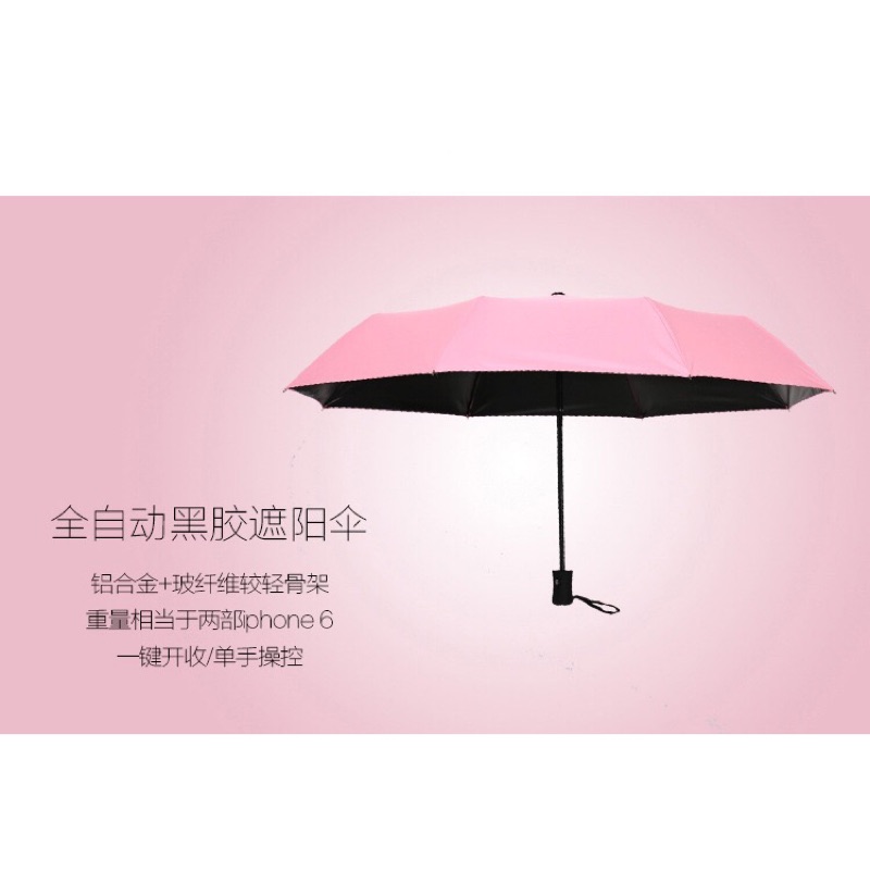 實拍圖 超大傘面21寸自動傘 黑膠晴雨兩用 一鍵自動開收傘 雨傘 折傘 摺疊傘 抗風 防雨 情侶傘