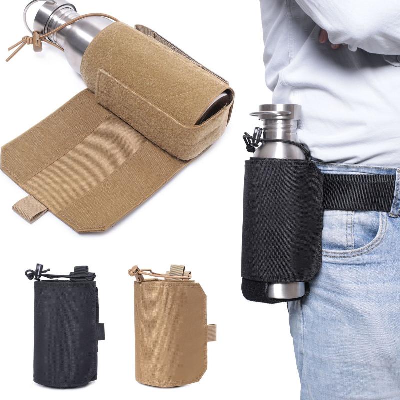 戶外戰術水壺包水杯保溫套護套腰掛包圓形音響袋molle可調整配件