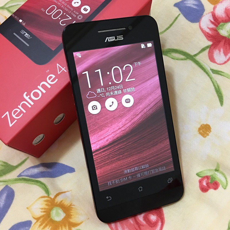 華碩 ASUS ZenFone4 A400CG 1G/8G雙卡 智慧型手機 閃耀紅 4吋 ★自售女用空機~面交取貨付款~