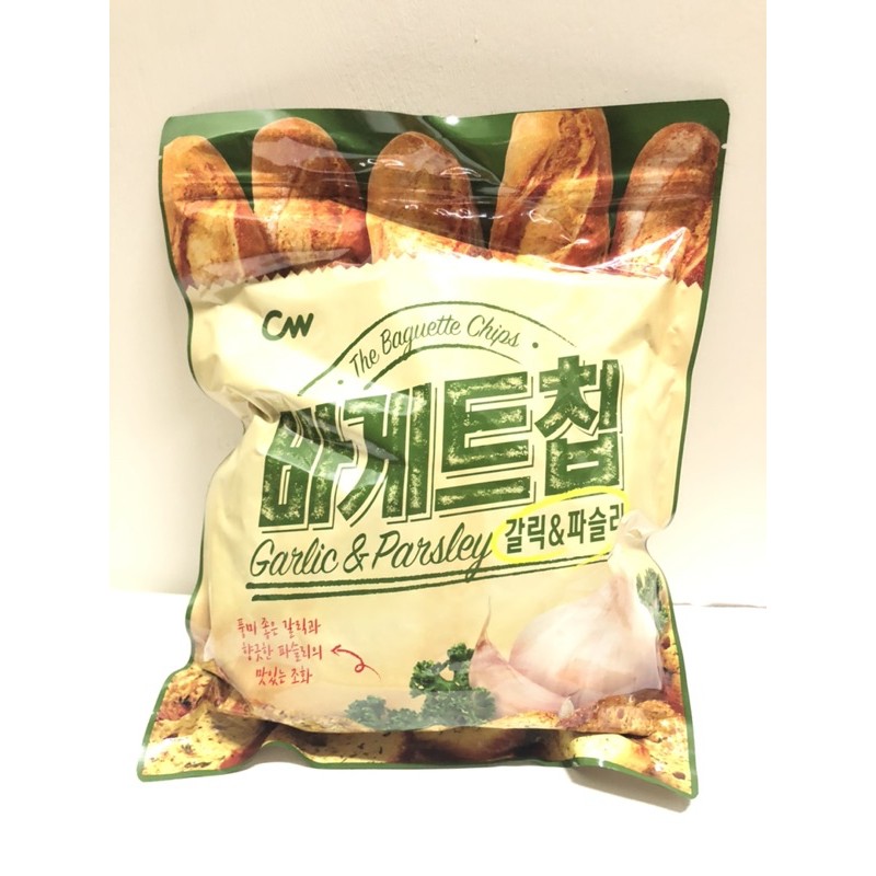 好吃零食小舖～韓國 CW 大蒜奶油法國麵包餅乾 400公克/包