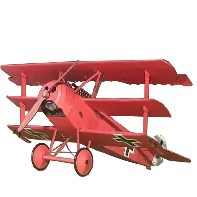 Diy 紙模型德國 Fokker Dr.I 單座 triplane 戰鬥機紙模型 1: 33 飛機模型