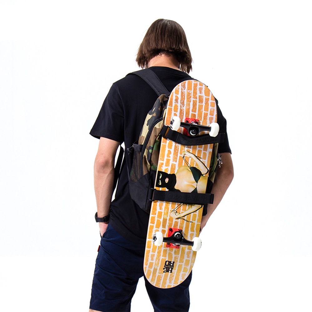 ﺴ❣mackar新款雙肩滑板包大容量背包多功能雙翹板陸沖板收納板包