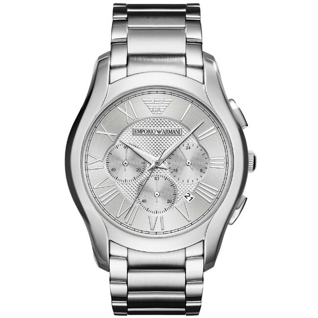 EMPORIO ARMANI 亞曼尼  AR11081 紳士時尚計時腕錶 /銀面 44mm