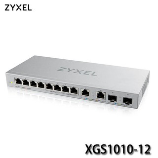 【3CTOWN】含稅附發票 ZYXEL 合勤 XGS1010-12 12埠 Multi-Giga 無網管 交換器