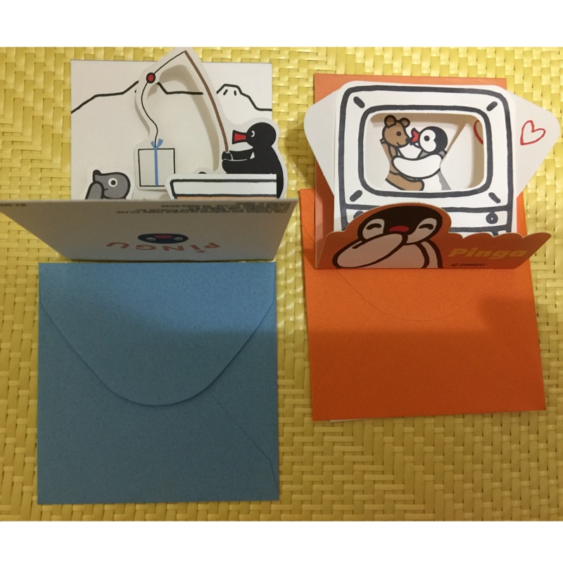 企鵝家族🐧 pingu pinga立體小卡片，共兩個，不分售