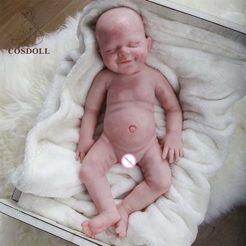 重生寶寶高端定制16寸矽膠重生娃娃帶奶嘴可以洗澡矽膠男娃娃娃