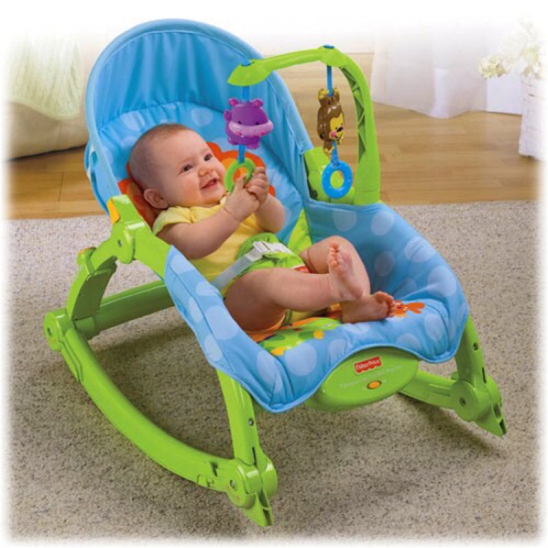 費雪摺疊多功能嬰兒安撫搖椅震動躺椅