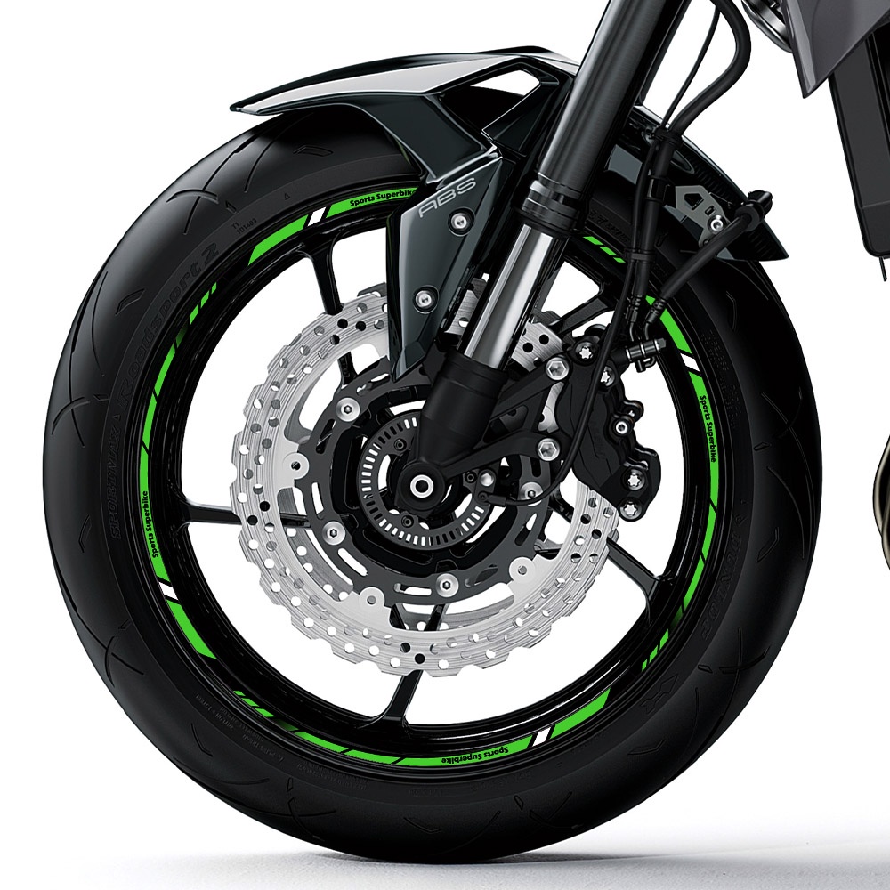 KAWASAKI 摩托車車輪貼紙輪輞貼花膠帶配件適用於川崎 z750 z800 z650 h2r z900 z1000