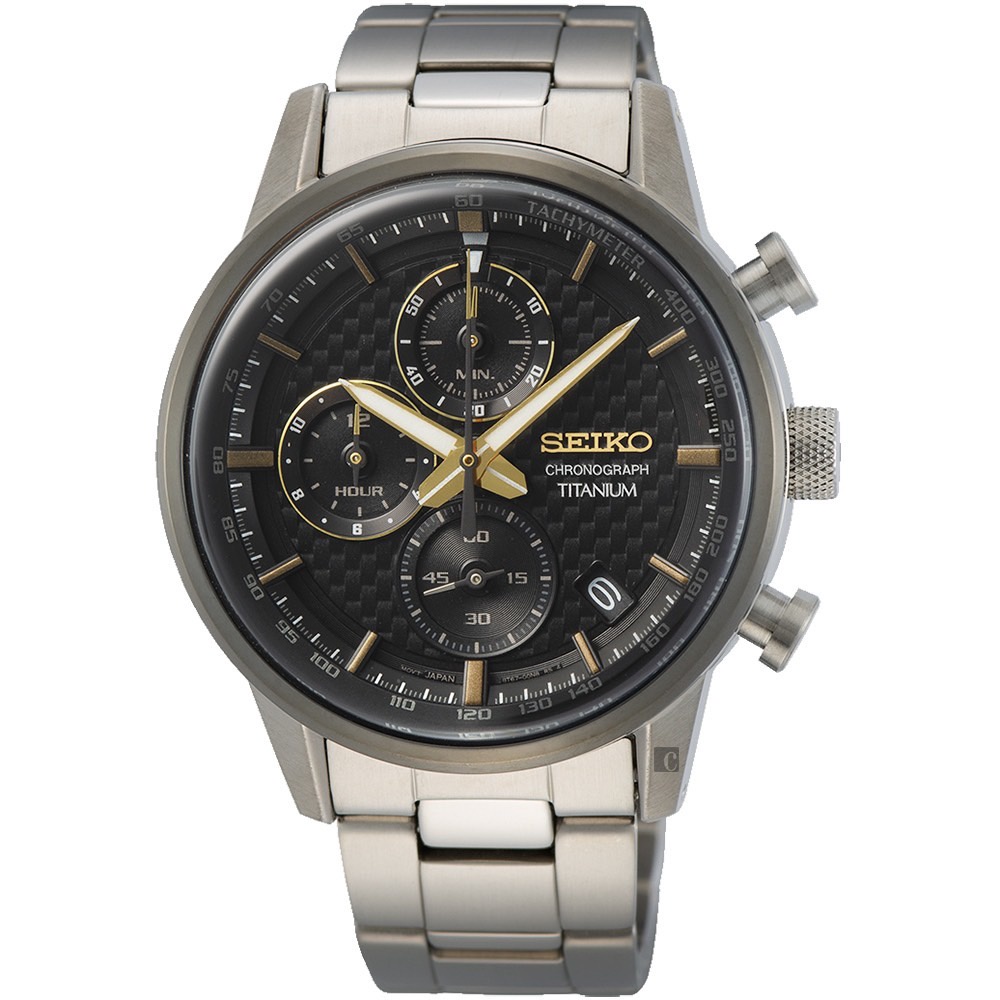 【SEIKO 精工】CS系列 鈦金屬三眼計時紳士手錶 8T67-00N0D  現代鐘錶 SK016