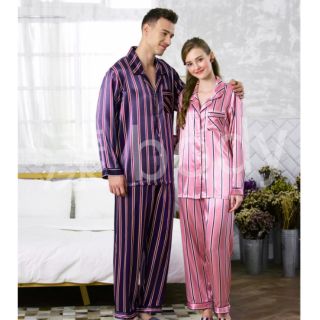 🌷蕾妮塔塔🌷 【舊款大降價】原價＄980/ ( 男-78216/女-77216) 時尚絲滑珍珠絲男女長袖成套睡衣