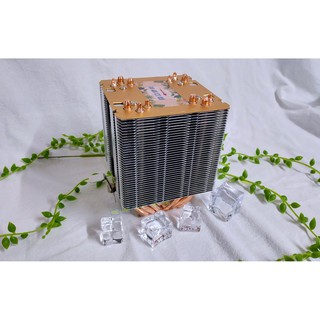 ６銅管ＣＰＵ散熱器 雙塔式 9公分 PWM 風扇【 建準／ＡＶＣ溫控風扇 】非白牌風扇