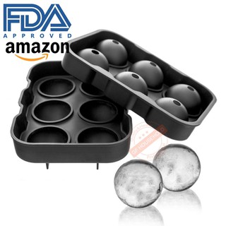✭美國亞馬遜熱銷✭6孔圓形冰球矽膠製冰模具/六連矽膠蛋糕模具/烘焙小蛋糕模