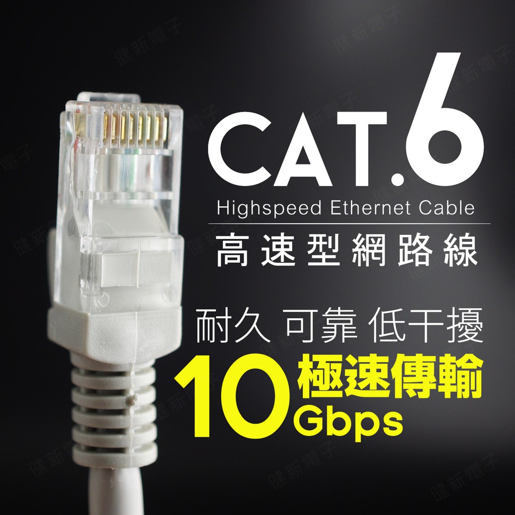 【健新電子】CAT6 高速網路線  10Gbps  防水耐用 2米~10米 /網路線/乙太網路/傳輸/ #127314