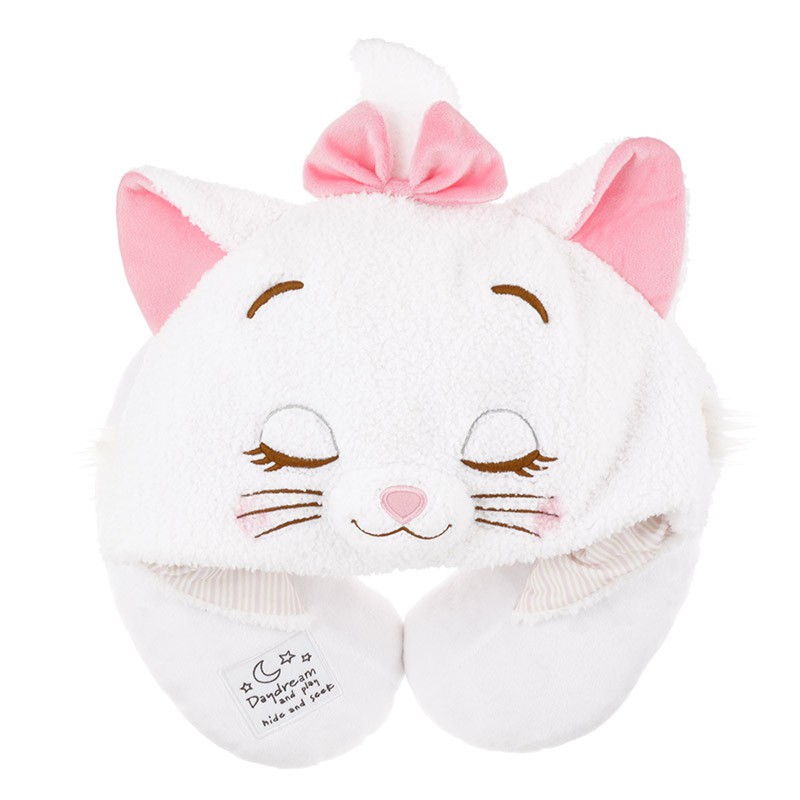 SAMMI 日本迪士尼代購--瑪麗貓連帽頸枕--搭車/飛機必備