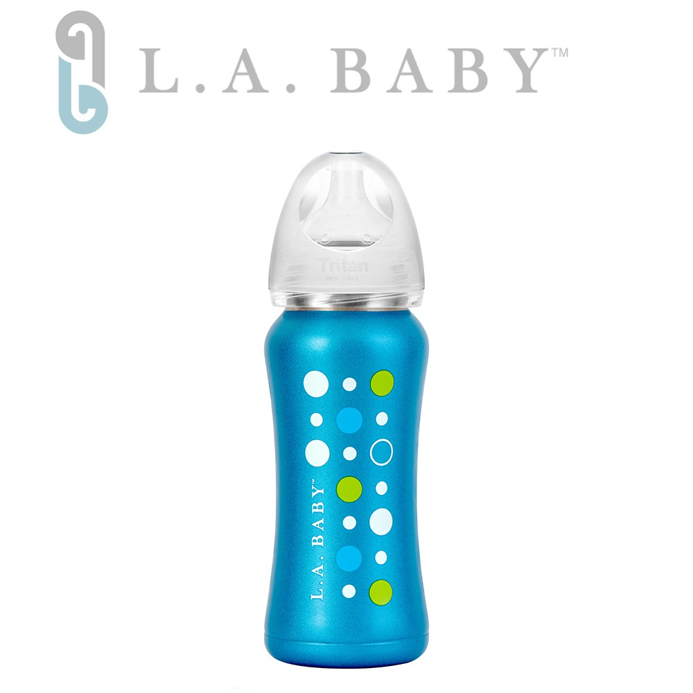 【L.A. Baby】超輕量醫療級316不鏽鋼保溫奶瓶 9oz 270ml