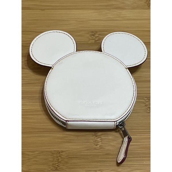 正品 Coach Disney 紐約帶回 米奇包拉鏈零錢包