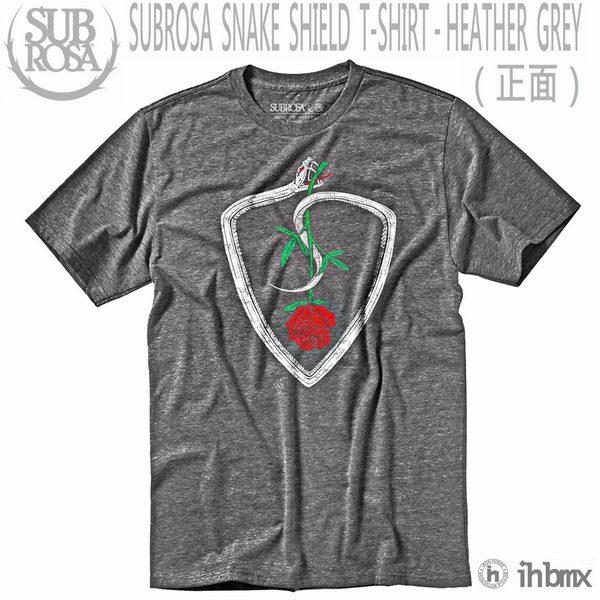 SUBROSA SNAKE SHIELD T-SHIRT 蛇盾 T卹 灰色 美國 BMX 極限單車品牌 特技車