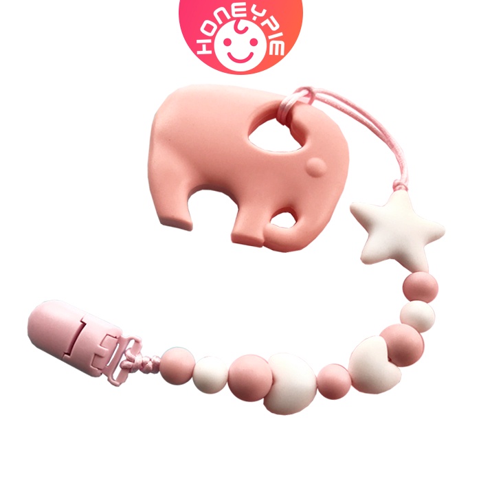 矽膠奶嘴鏈 香草奶嘴鏈 牙膠 防掉鏈 咬咬鏈 玩具鏈 奶嘴夾 玩具夾 手帕夾 安撫鏈【蜜糖派】