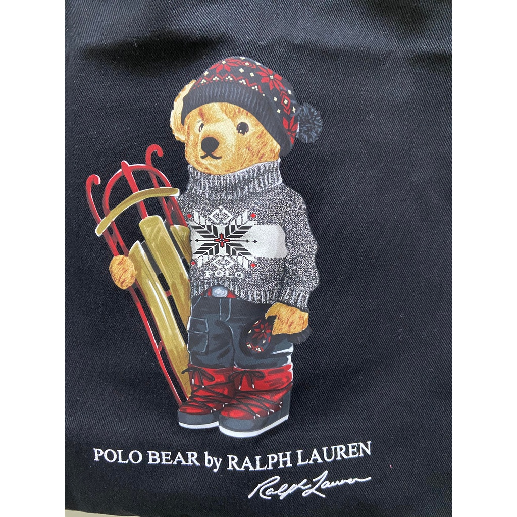 全新Polo Ralph Lauren polo熊背袋 側背包托特包 限量 熊熊 帆布包