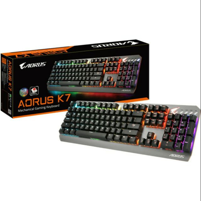 (自售)技嘉 AORUS K7 RGB背光機械式鍵盤「紅軸」