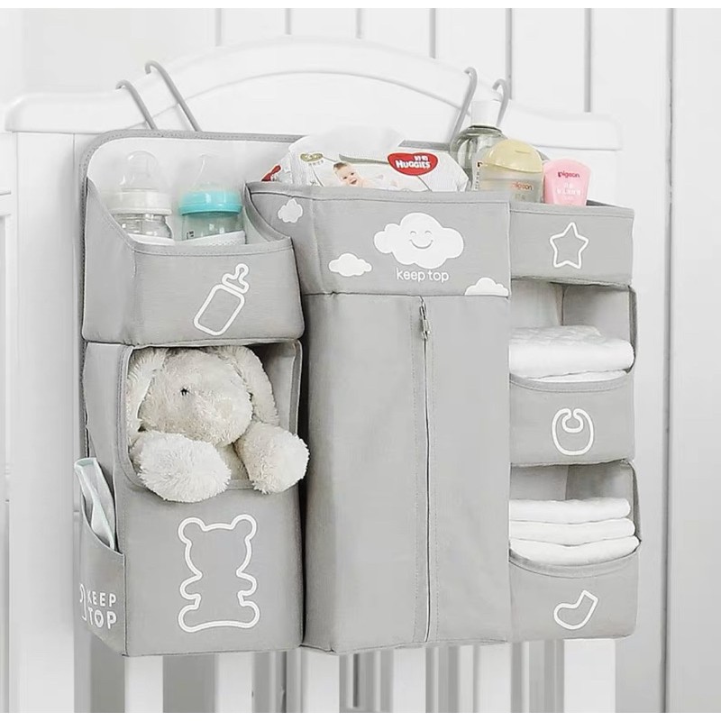 嬰兒床邊收納掛袋/多功能收納袋/寶寶多功能收納袋/嬰兒床邊置物袋