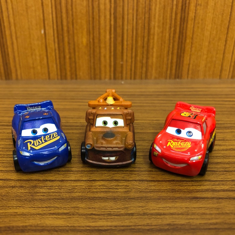 Mattel美泰兒 （3台）迷你小車 汽車總動員 麥坤、拖線