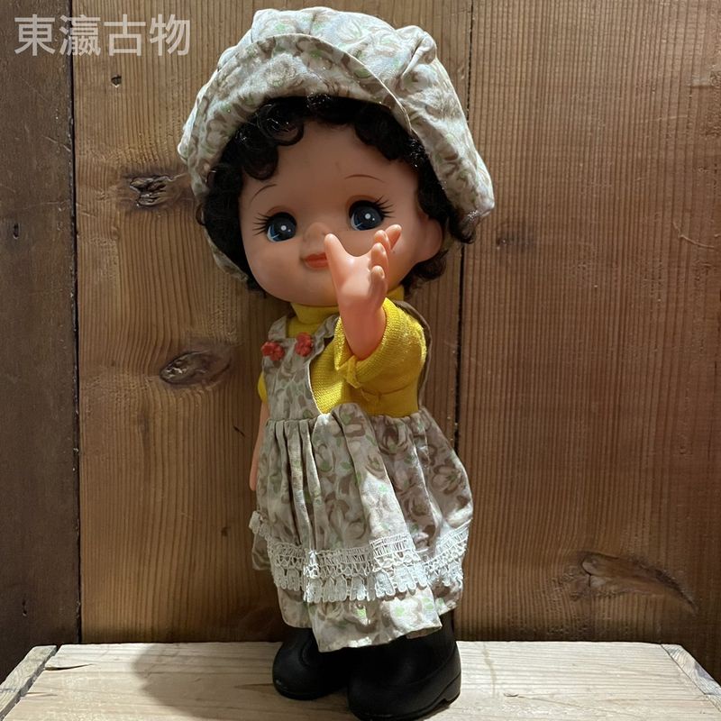 【東瀛古物】日本製復古軟膠娃娃 公仔