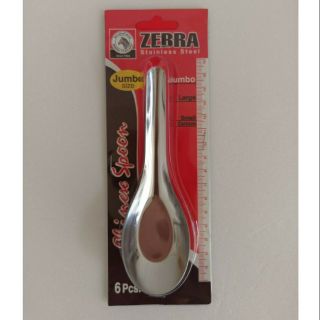 ZEBRA斑馬牌不銹鋼平底湯匙/6入組